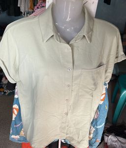Light Green Button-Up Shirt
