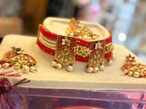 Red & Gold Jewelry Set