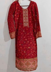 Elegant Red Kurta Palazzo set.