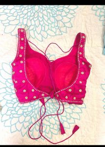 2 Blouses, Golden &amp;  Pink Embroidered Blouse