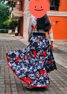 Floral Print Maxi Skirt