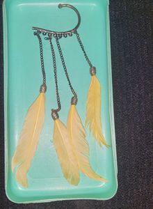 One Side Feather Earring