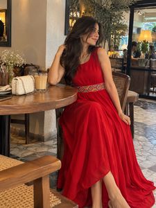 Vibrant Red Maxi Dress