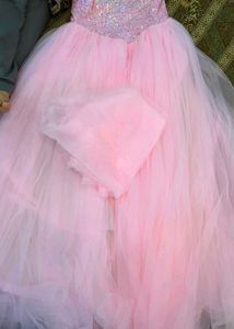 Stunning Pink Sequin &amp; Tulle Gown