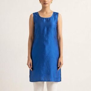 Blue Silk Kurta