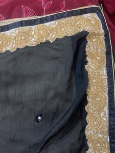 Beautiful Black Saree with Blouse