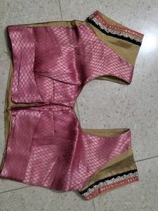 Elegant Pink &amp; Gold Blouse