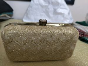 Gold Party Wear Clutch