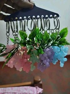 Cute Grape Bunch Keychain Set of 6