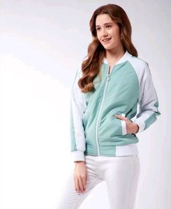 Stylish Two-Tone Bomber Jacket