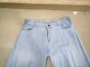 Trendy Light Blue Wide-Leg High-Waist Jeans