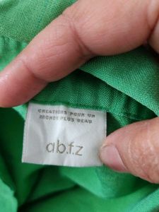 Linen Green Button-Down Shirt