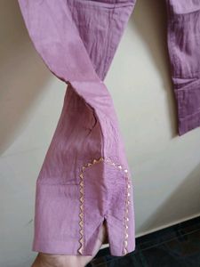 Three piece Pink Printed kurta