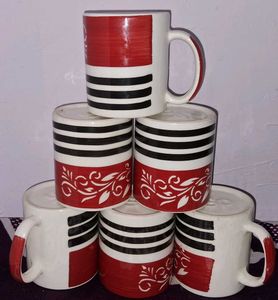 Set of 6 Ceramic Mugs