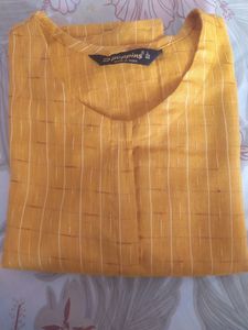 Self Weaved Mustard Kurti