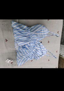 Blue &amp; White Striped Cami Top