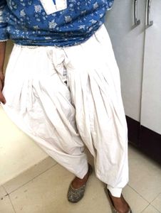 White Patiala Salwar Pants