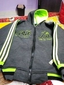Stylish Zip-Up Hoodie with Neon Accents