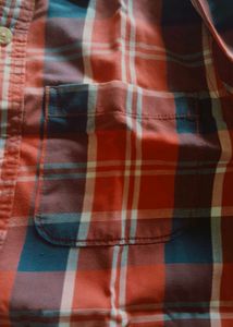 Men's Red Plaid Long Sleeve Shirt