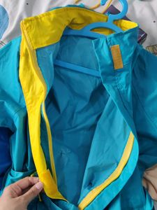 Zeel Teal &amp; Yellow Rain Coat