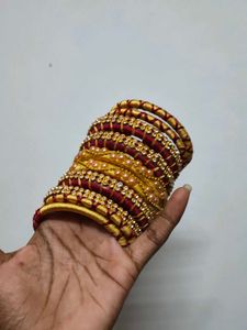 Handmade Silk Thread Bangles Set