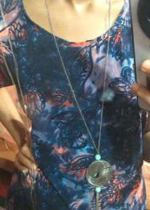 Chic Silver Tassel Pendant Necklace