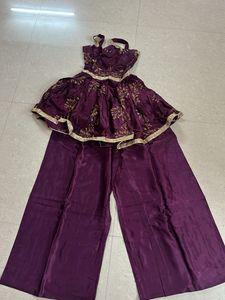 Elegant Purple Embroidered Kurta Set