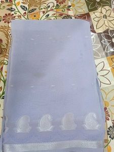 Light Purple Saree with Paisley Border