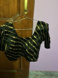 Black & Gold Striped  Blouse