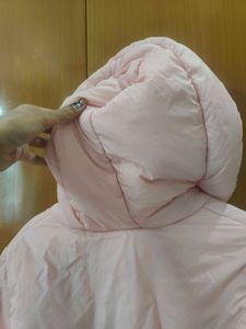 Pink Puffer Jacket with Hood