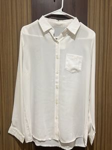 White Button-Down Blouse