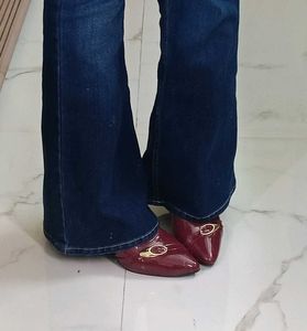 Chic Burgundy Slingback Heels