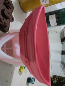 Pink Handmade Concrete Boat-Shaped Decorative Tray