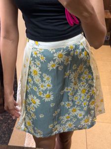 Daisy Print Mini Skirt