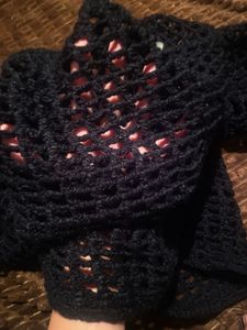 Chic Black Crochet Knit Sweater