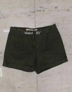 Olive Green Casual Shorts