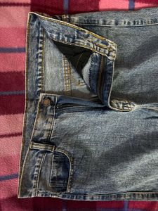 Blue Denim Cargo Pants
