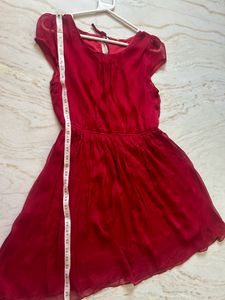 Beautiful Red Meroonish Colour Dress