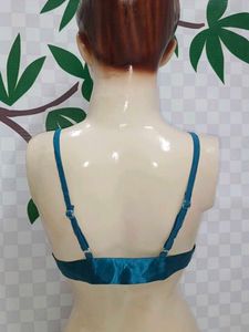(980)Teal Lace Bralette with Satin Tie