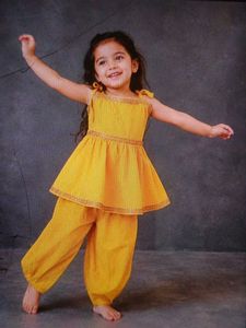 Kids Yellow Kurta Set size available 4_6y 7_8
