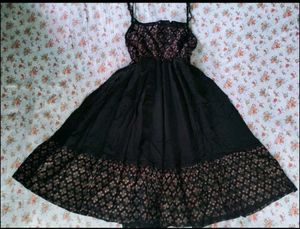 Boho Black Tiered Midi Dress