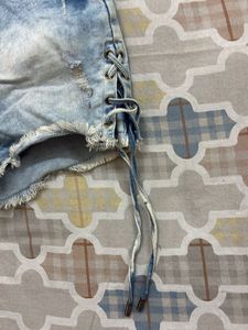 Y2k Acid Wash Denim Shorts