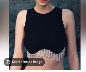 Sparkling Fringe Crop Top