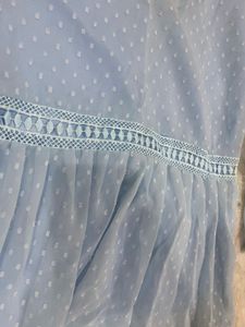 Light Blue Swiss Dot Dress