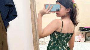 Green Floral dress🥑