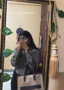 Chic Checked crop Shirt🫶🏻