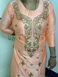 Peach Satin Suite And Salvar😍💓