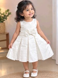 Adorable White Party Dress for Girls