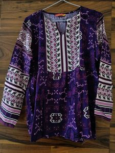 Beautiful Purple short Kurti Style Top