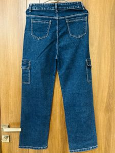 blue cargo jeans